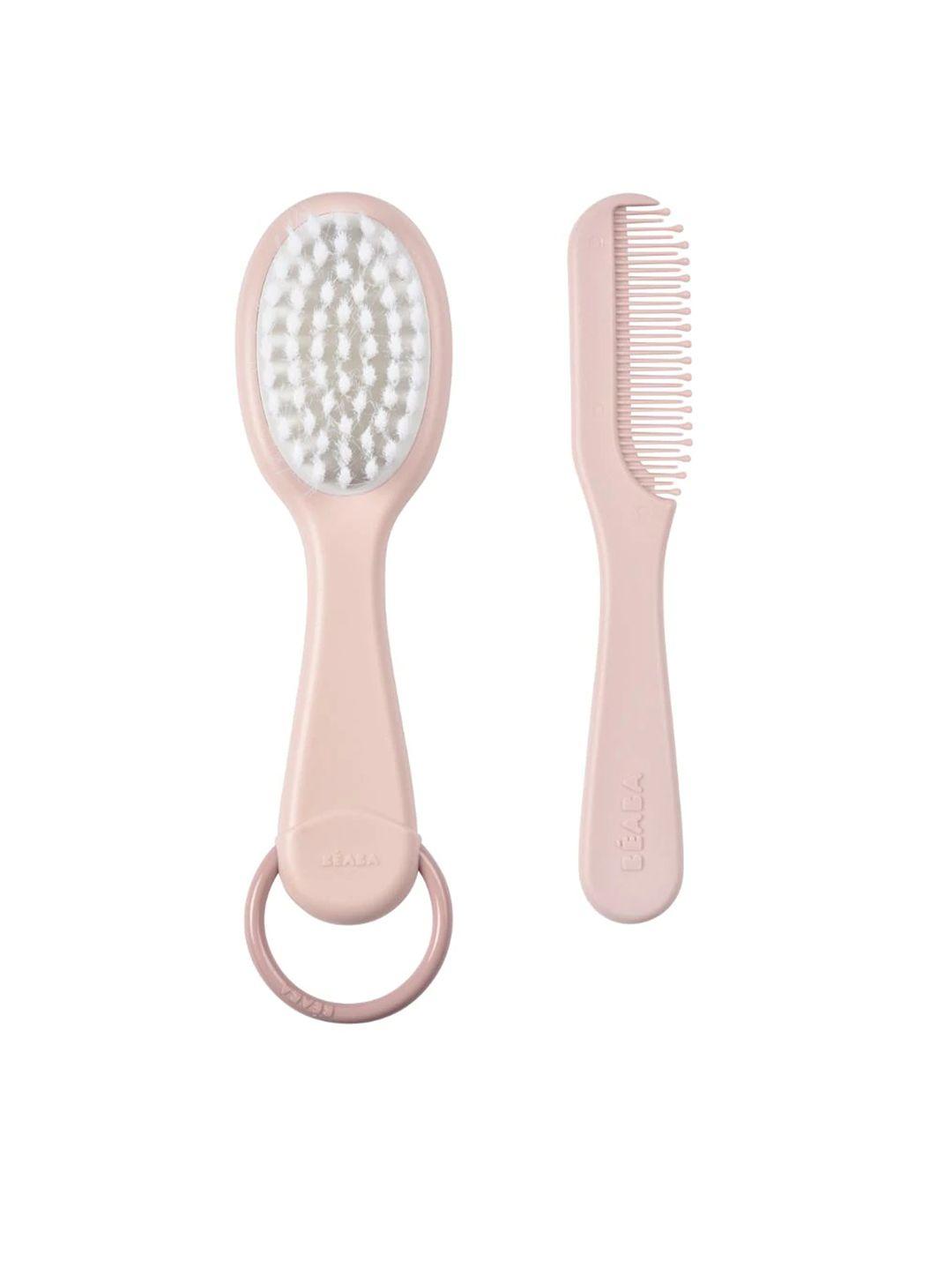 beaba pink baby brush and comb