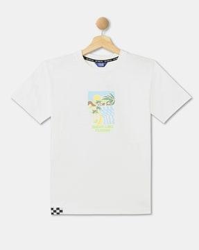 beach print round-neck t-shirt