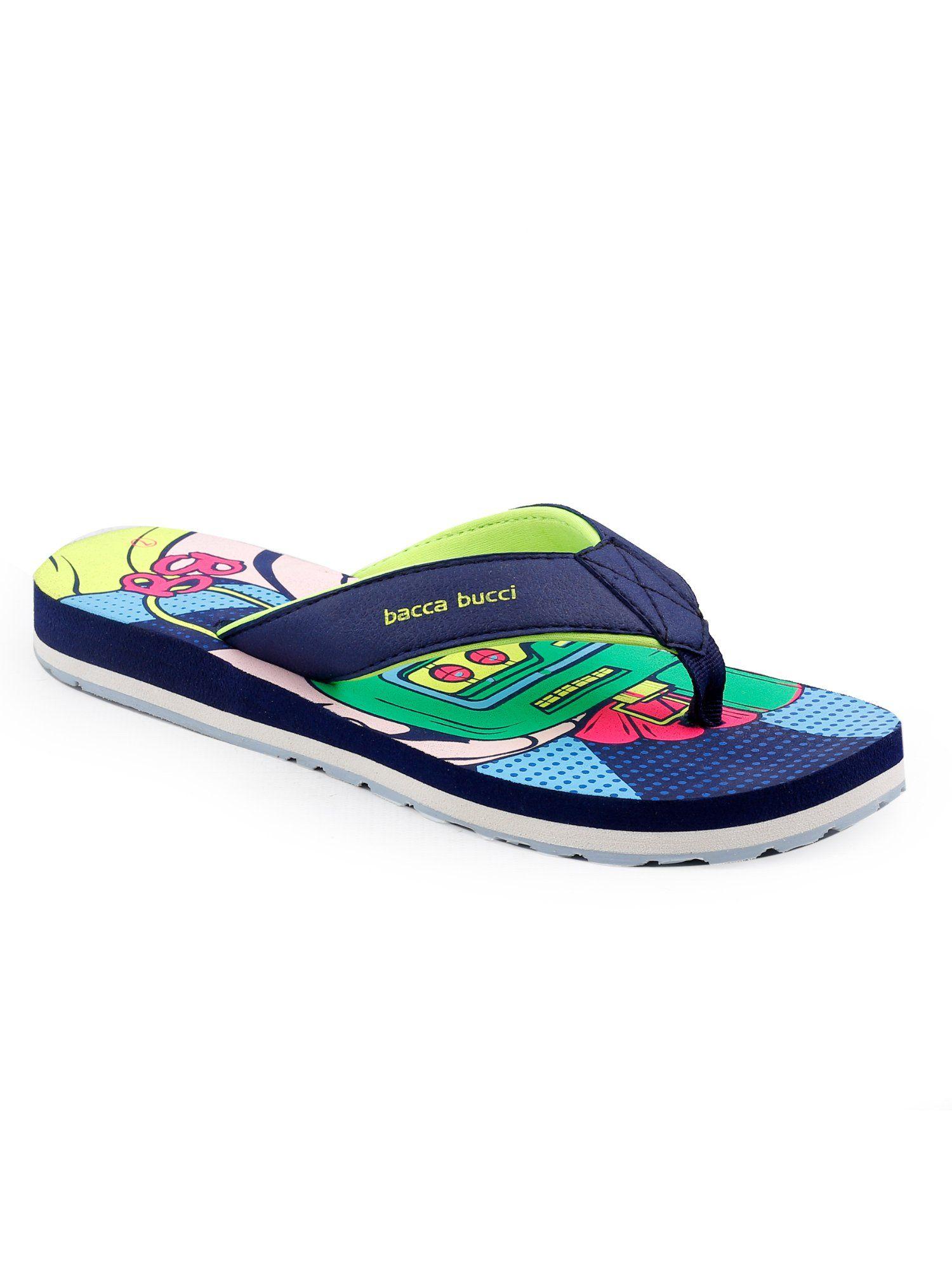 beach-breeze cloud flipflops with non-slip rubber outsole-navy blue