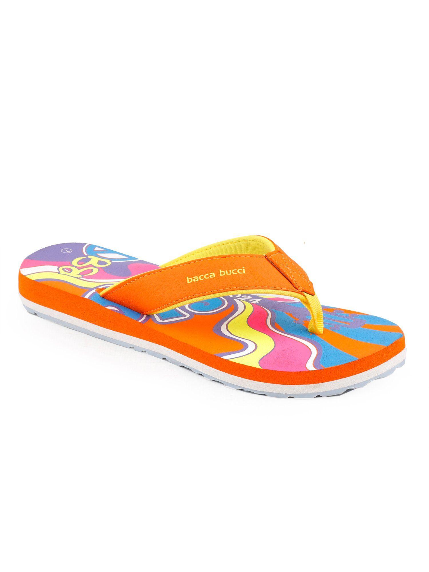 beach-breeze cloud flipflops with non-slip rubber outsole-orange