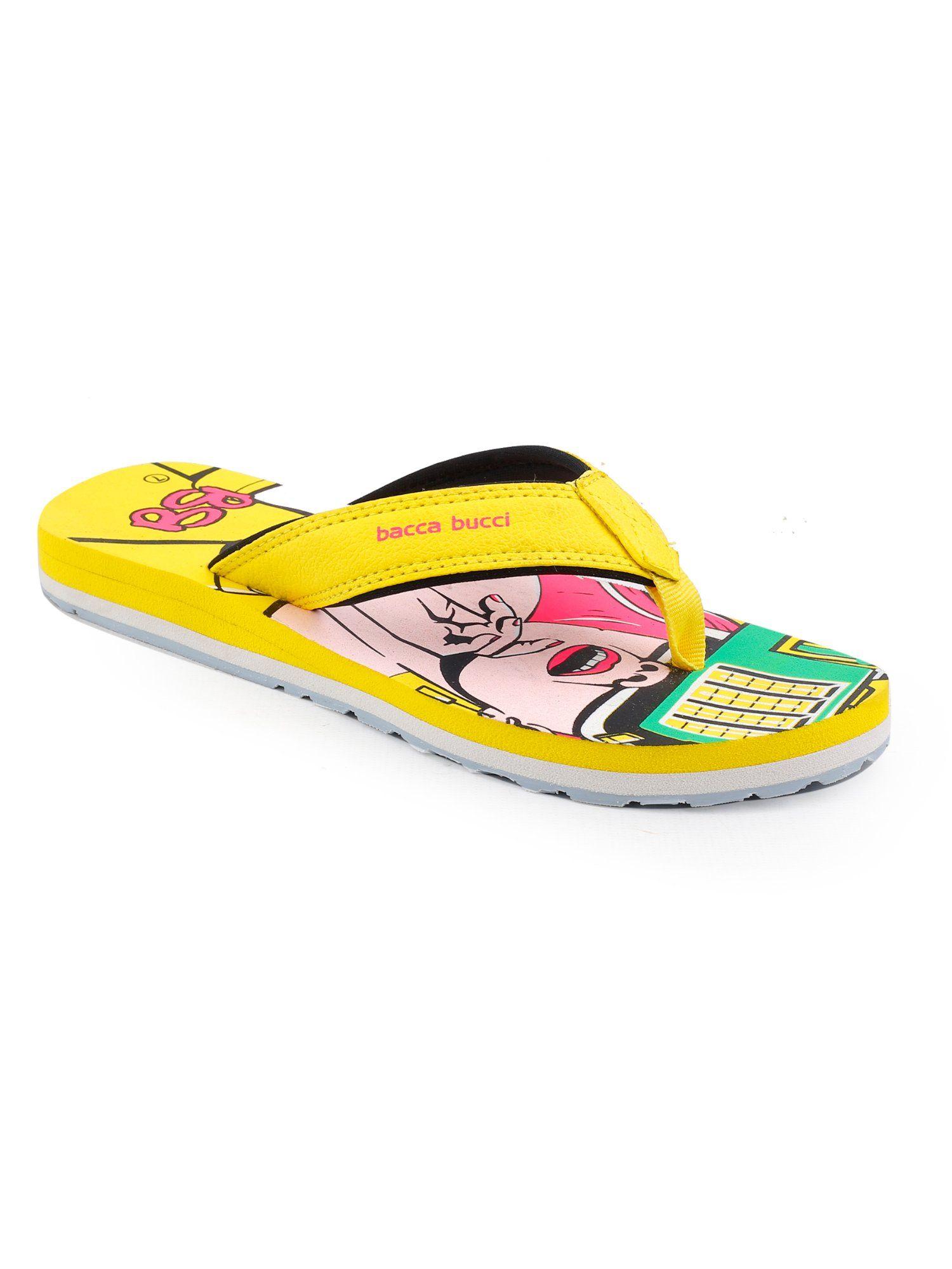 beach-breeze cloud flipflops with non-slip rubber outsole-yellow