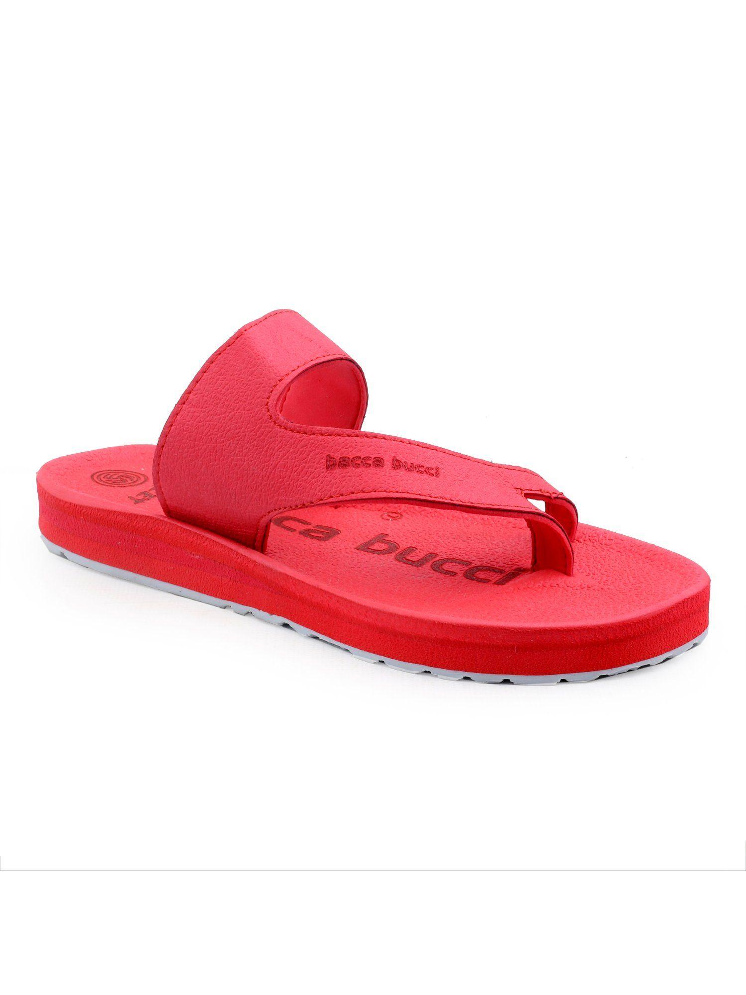 beach-club cloud flipflops with non-slip rubber outsole-red