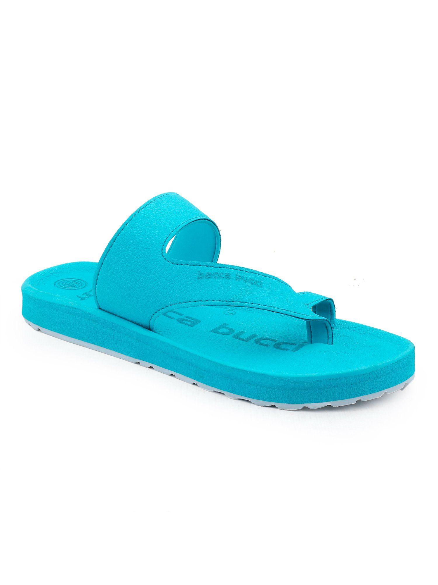 beach-club cloud flipflops with non-slip rubber outsole-turquoise
