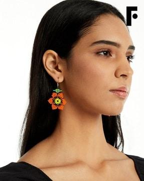 beaded dangler earrings