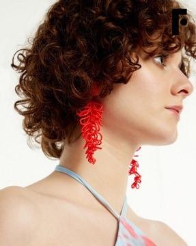 beaded dangler earrings