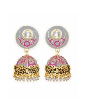 beaded jhumka earrings