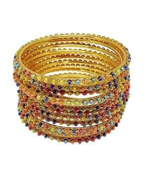 beaded slip-on bangles set