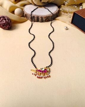 beads-beaded gold-plated mangalsutra