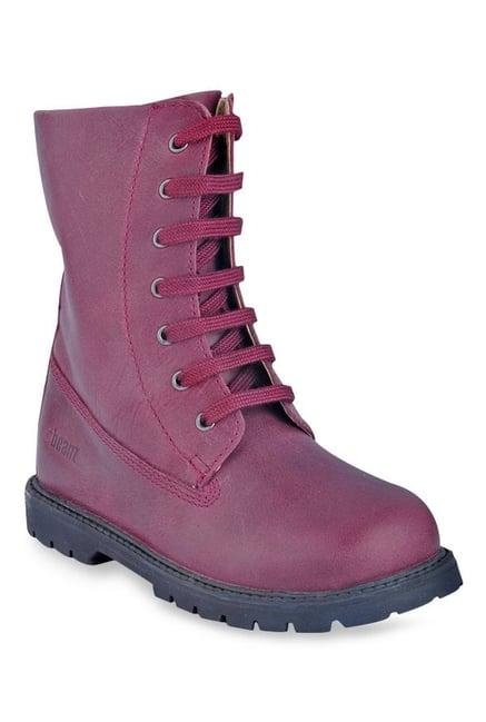 beanz kids tara purple derby boots