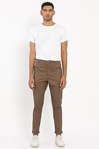 bear brown cotton trousers