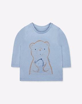 bear print round-neck t-shirt