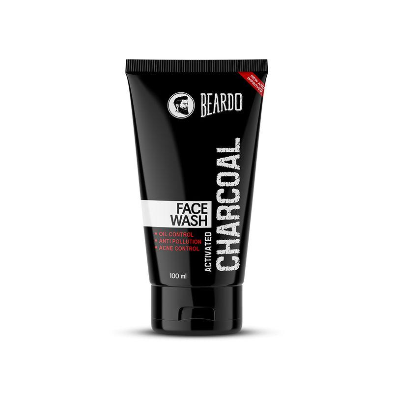 beardo activated charcoal - acne, oil & pollution control face wash