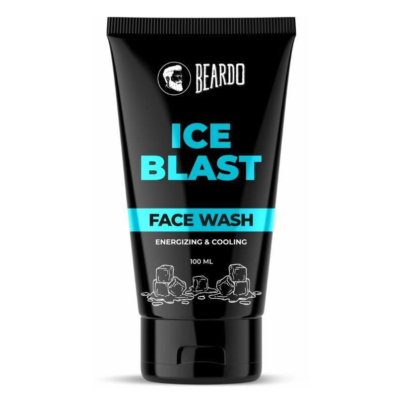 beardo ice blast menthol cooling facewash for men, | designed with cool lock technology