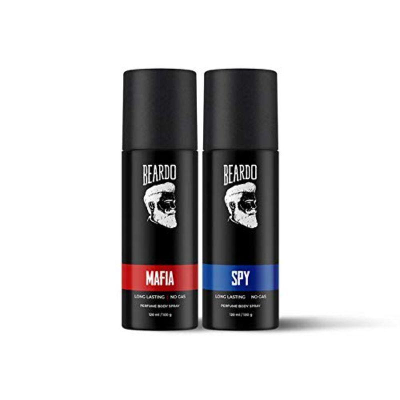 beardo mafia & spy body spray combo body spray - for men