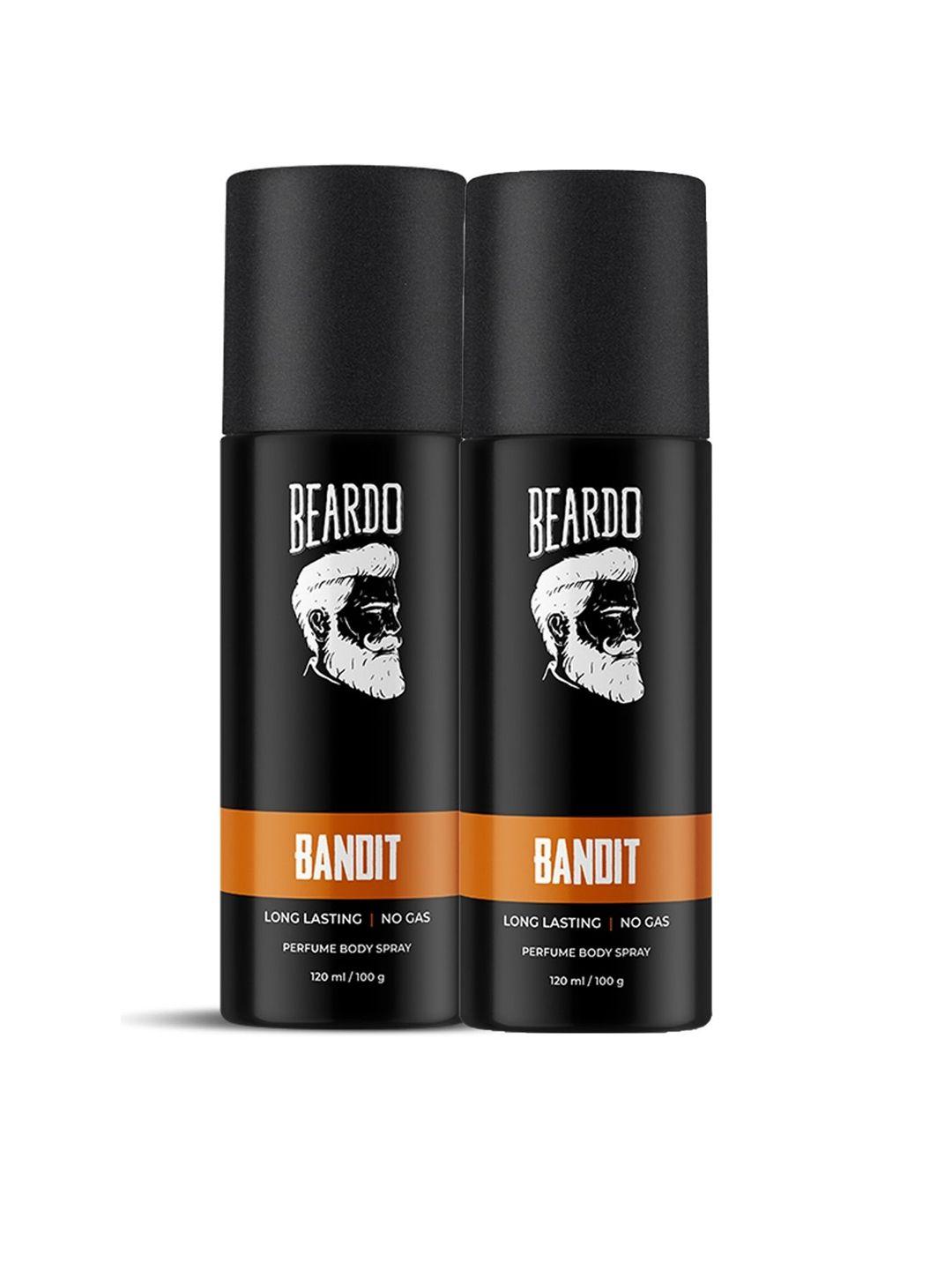 beardo set of 2 bandit long lasting perfume body spray 120 ml each