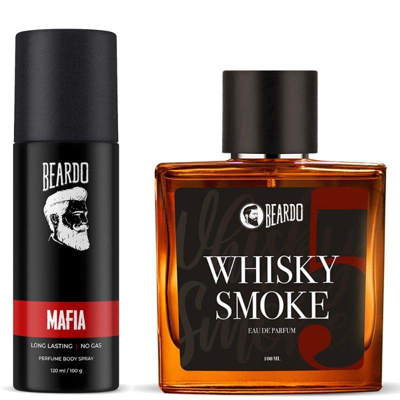 beardo whisky smoke eau de parfum and mafia body spray perfume - pack of 2