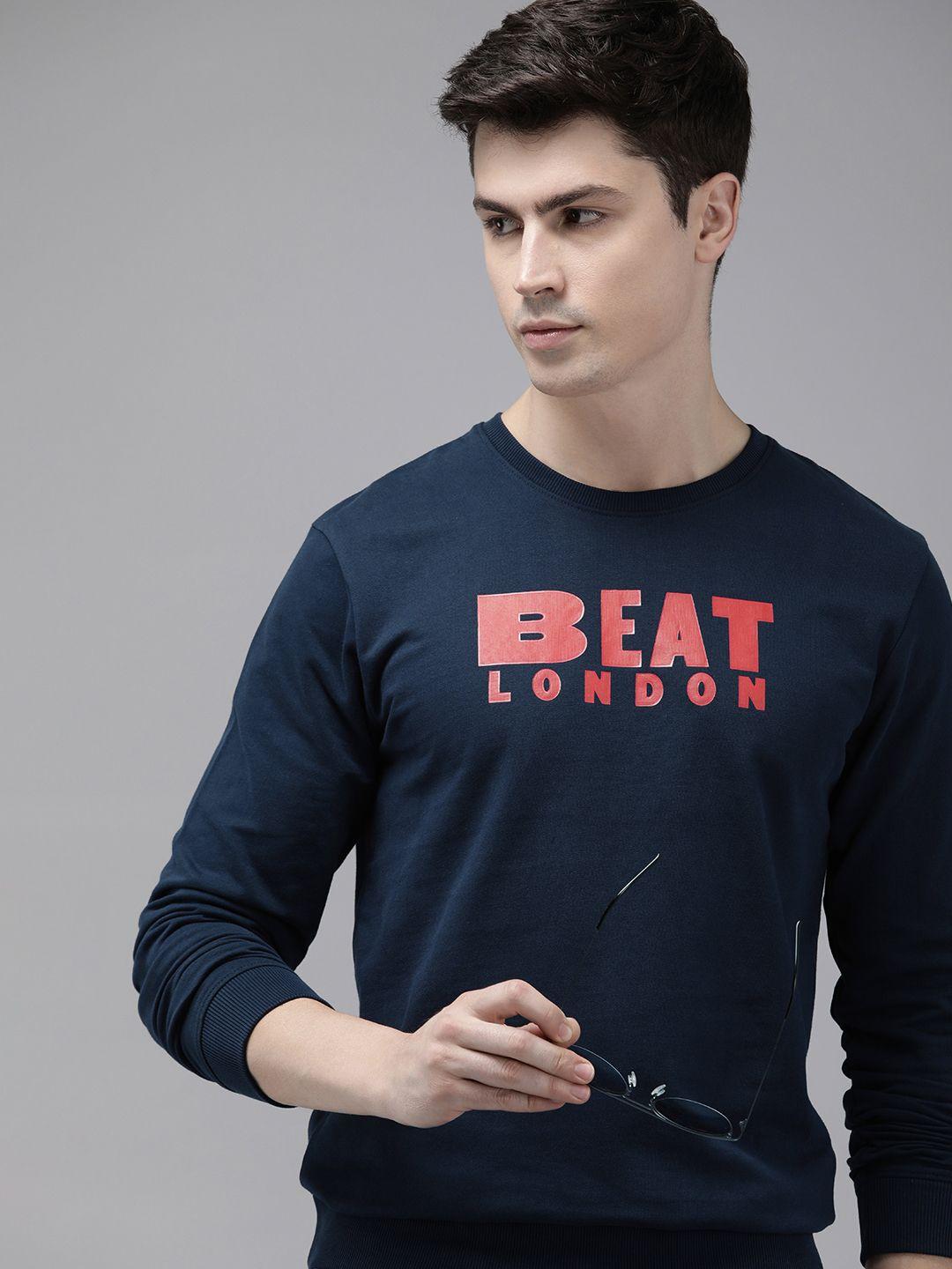 beat london by pepe jeans brand logo printed pure cotton sweatshirt
