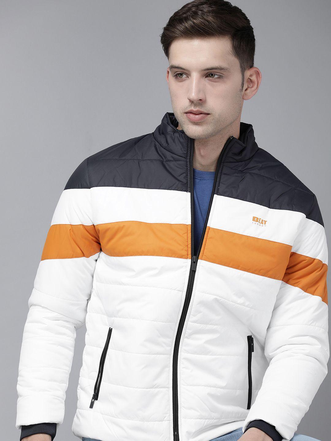 beat london by pepe jeans colourblocked padded jacket