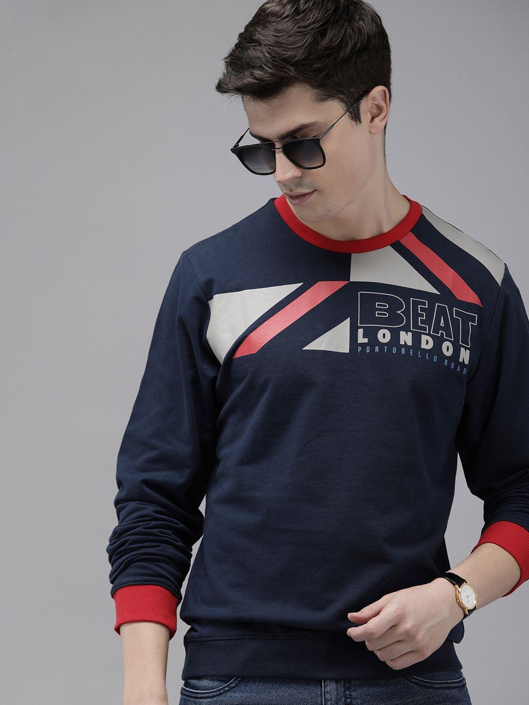 beat london by pepe jeans graphic printed pure cotton sweatshirt