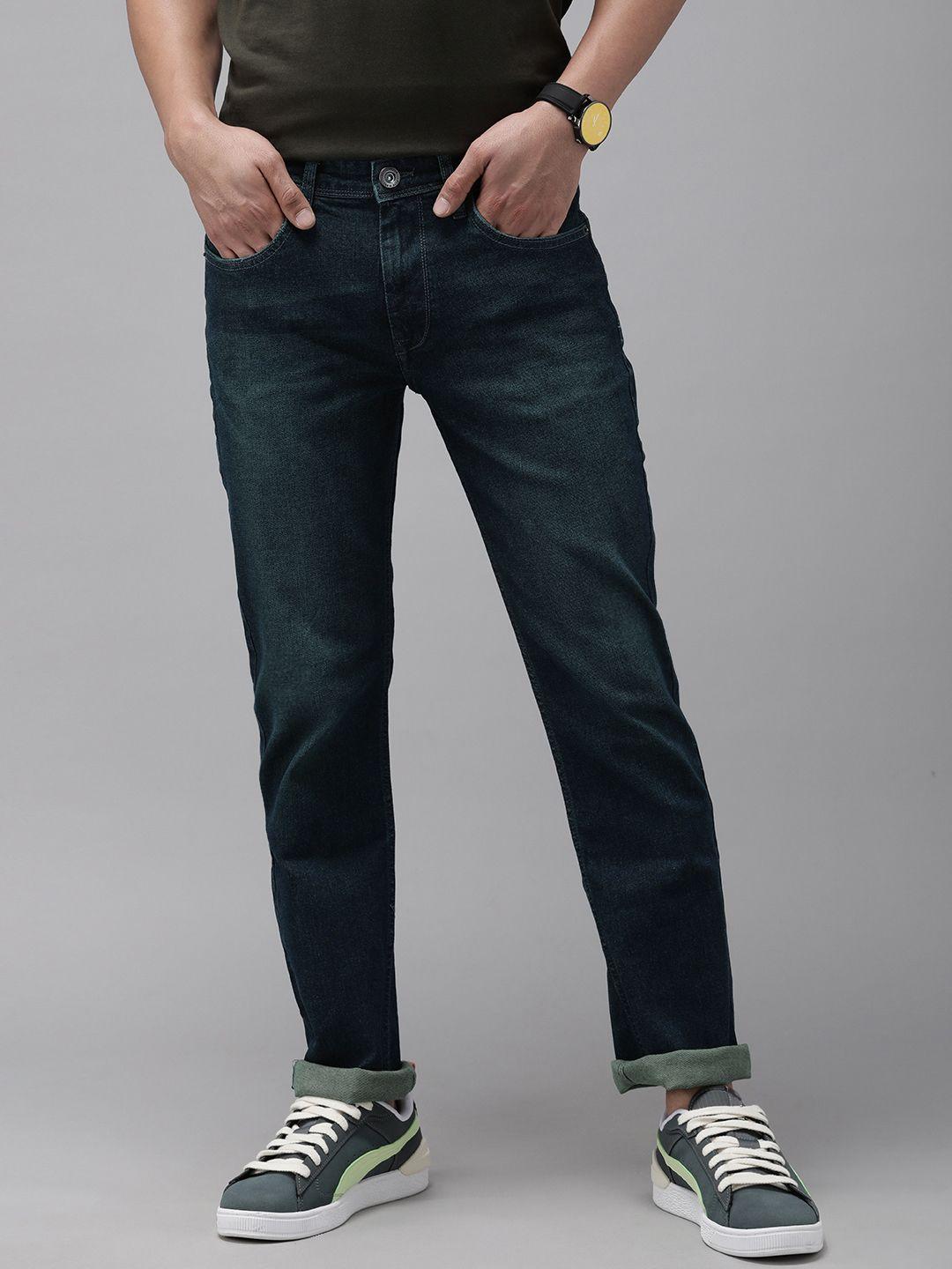 beat london by pepe jeans men blue light fade stretchable jeans