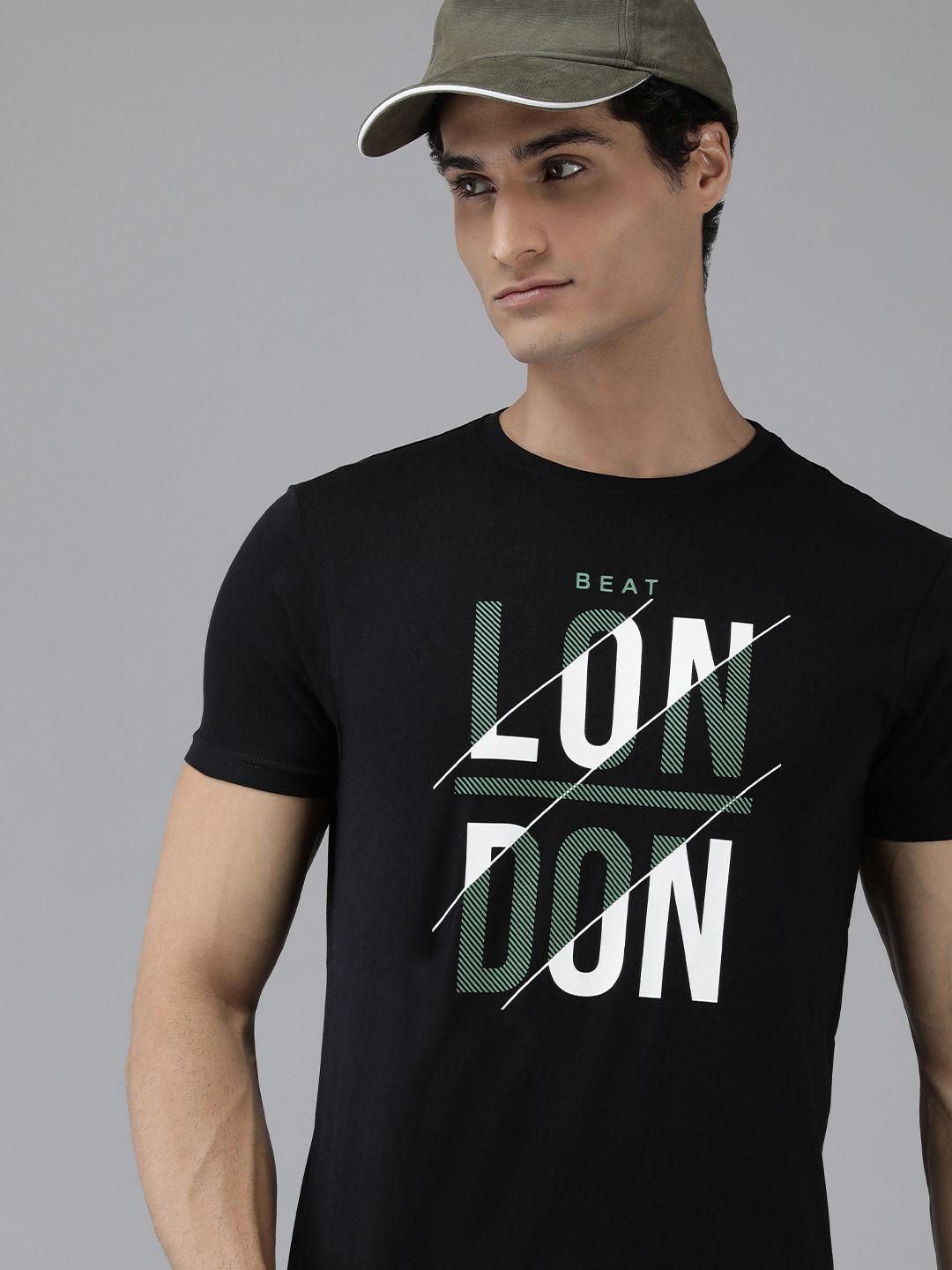 beat london by pepe jeans men printed pure cotton t-shirt