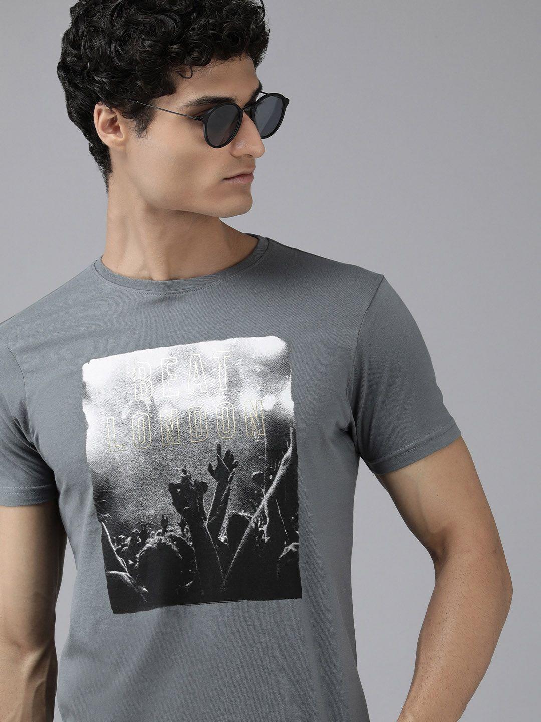 beat london by pepe jeans men printed pure cotton t-shirt