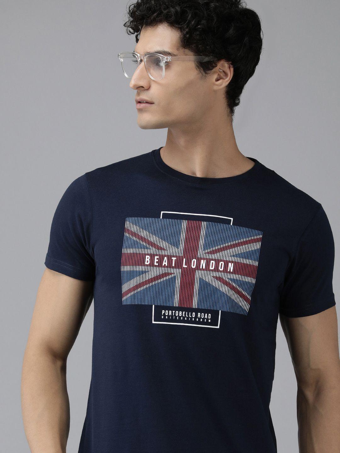 beat london by pepe jeans men printed pure cotton t-shirt