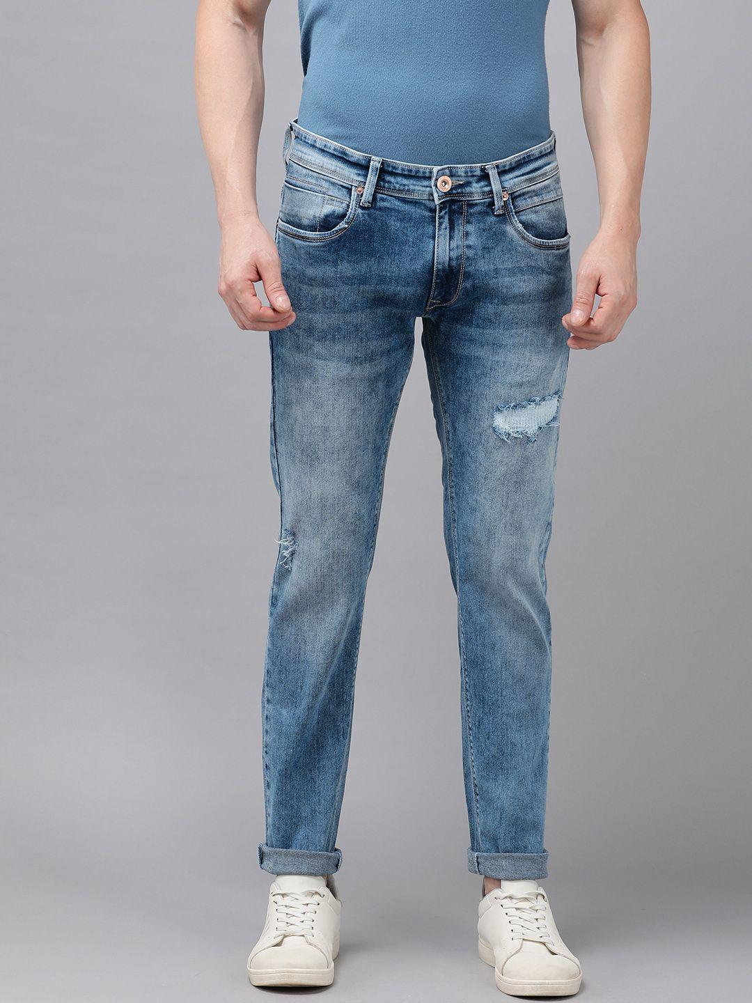 beat london by pepe jeans men tapered fit faded jeans