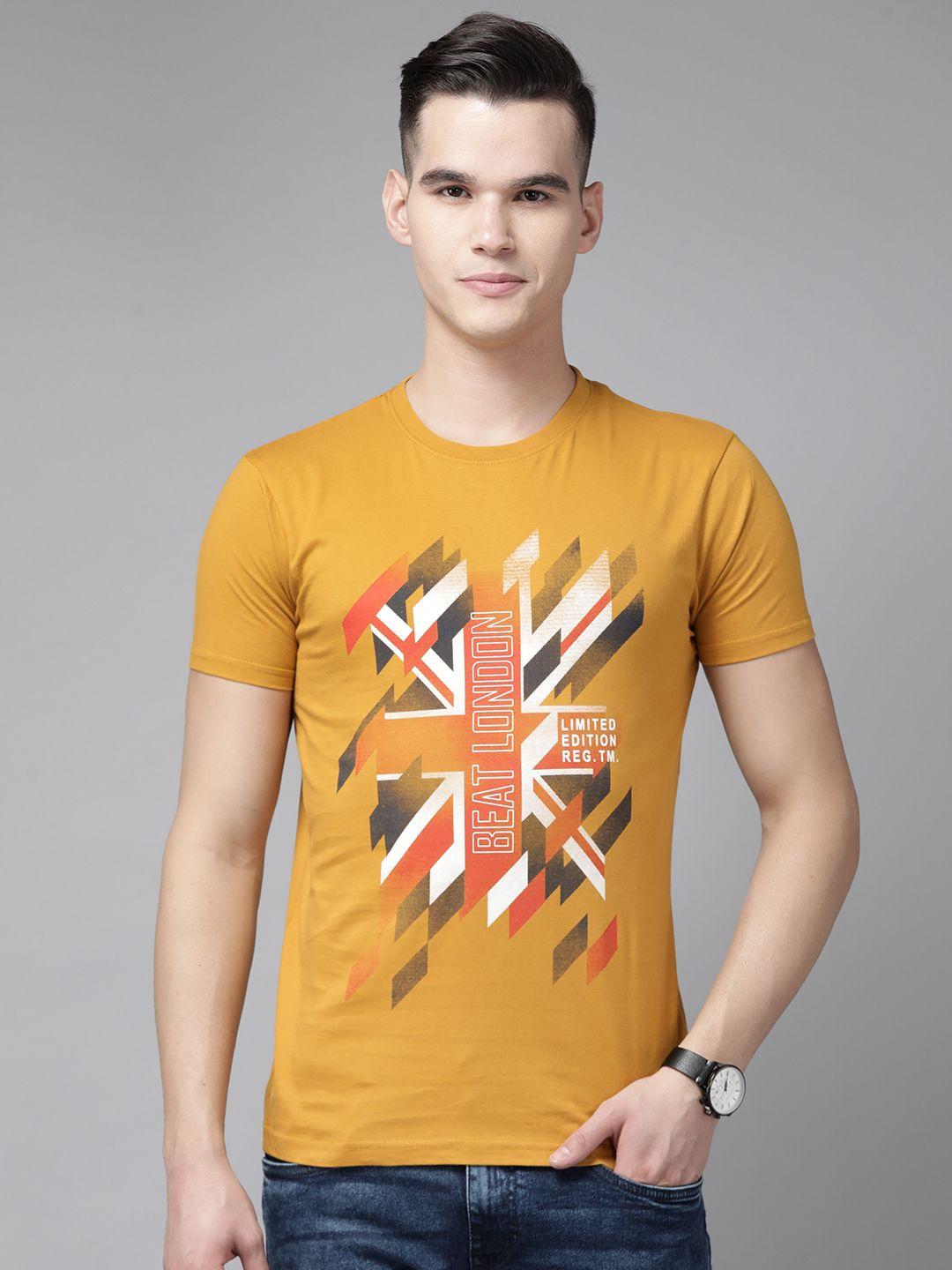 beat london by pepe jeans printed pure cotton slim fit t-shirt