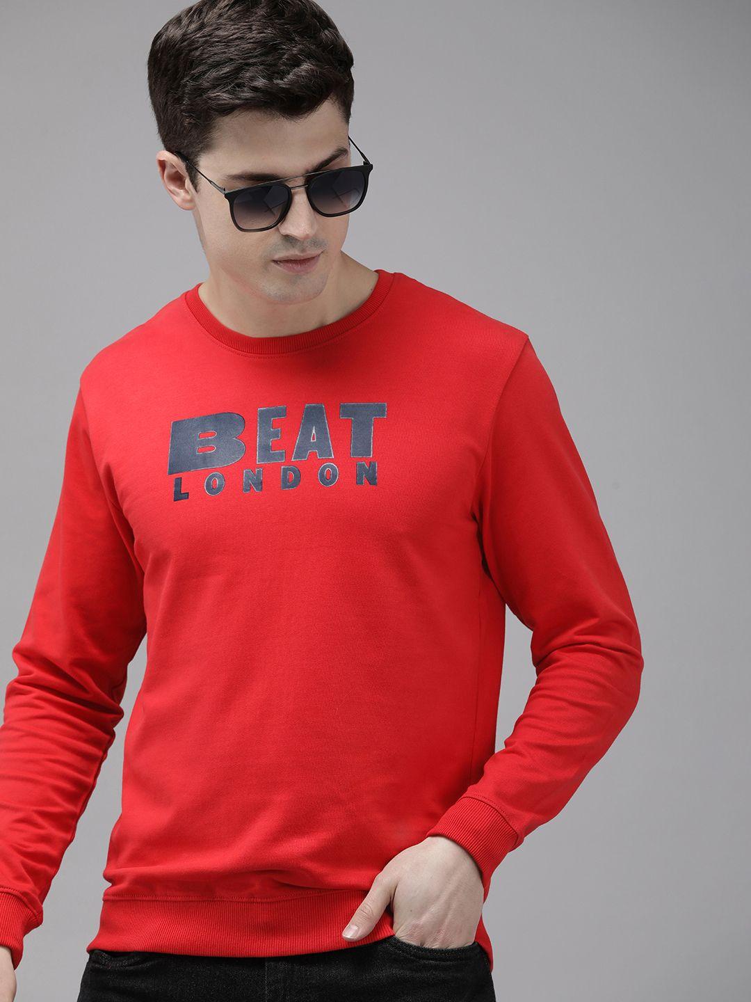 beat london by pepe jeans pure cotton brand logo printed pullover sweatshirt