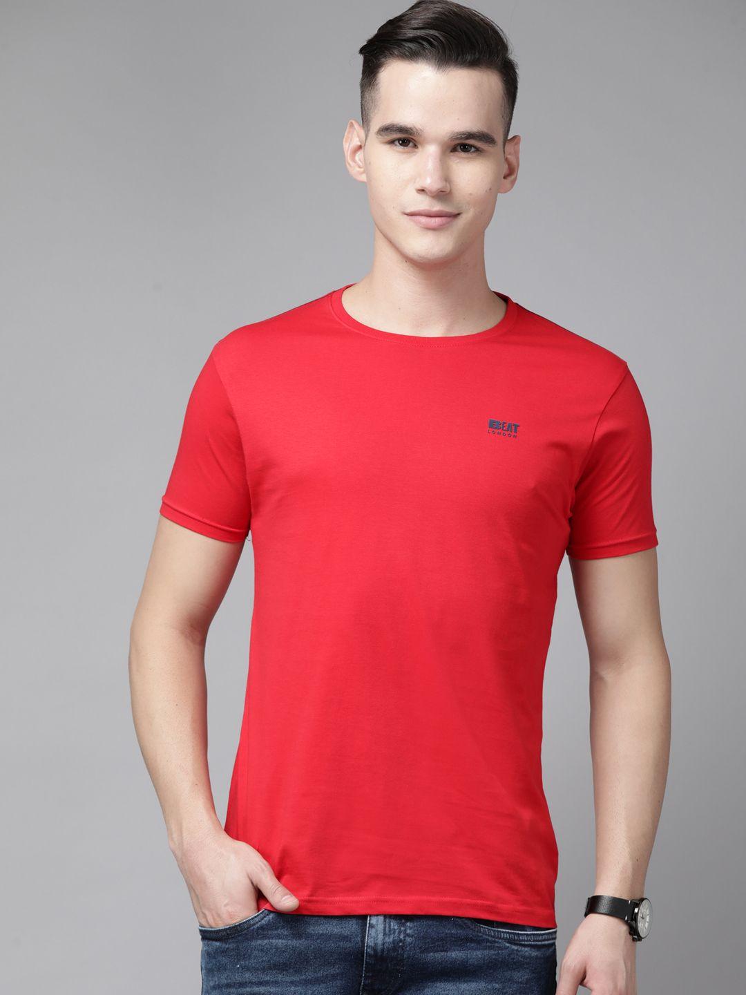 beat london by pepe jeans pure cotton round neck slim fit t-shirt
