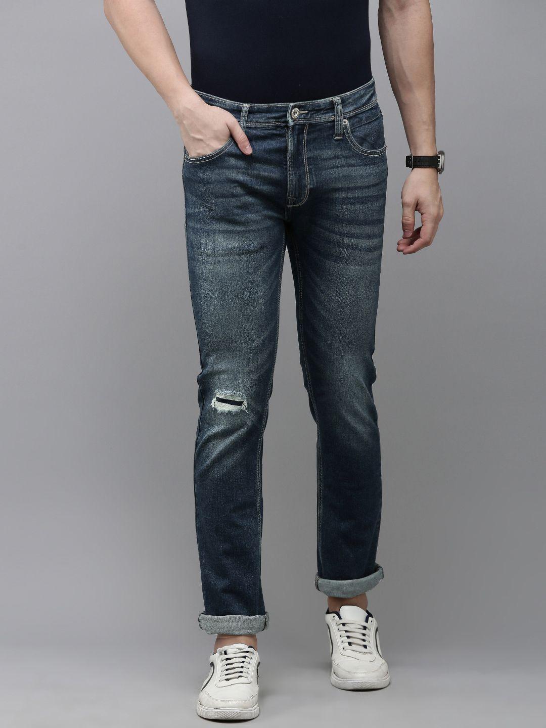 beat london by pepe jeans vapour slim fit slash knee heavy fade stretchable jeans