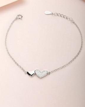 beating hearts 925 silver bracelet