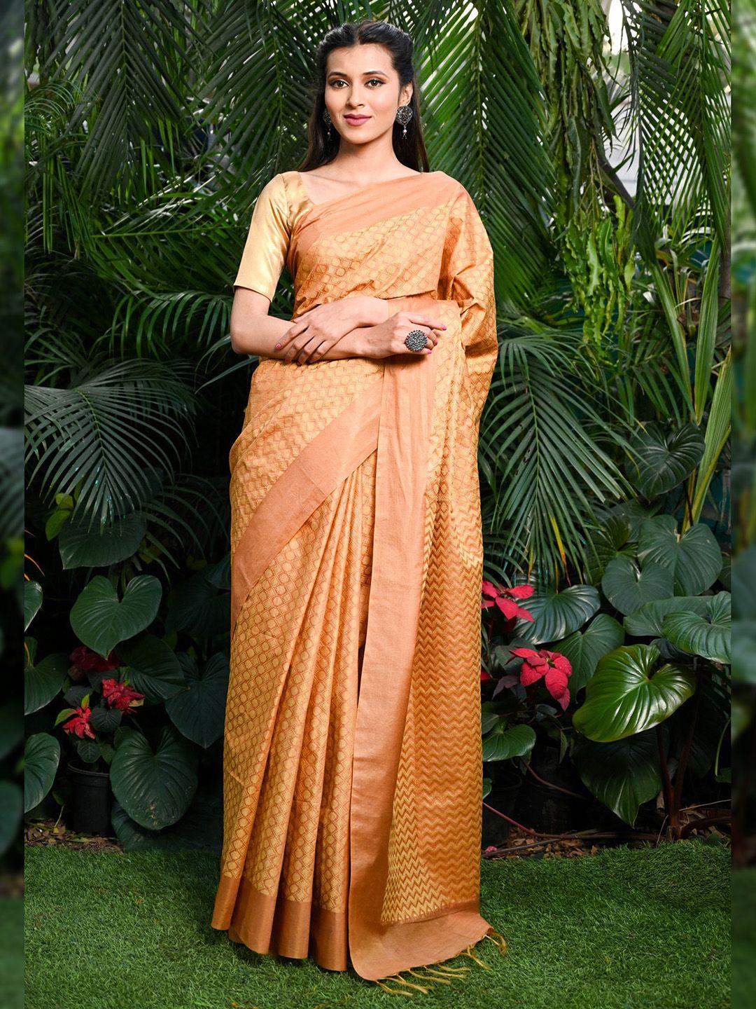 beatitude geometric woven design kota banswara silk saree