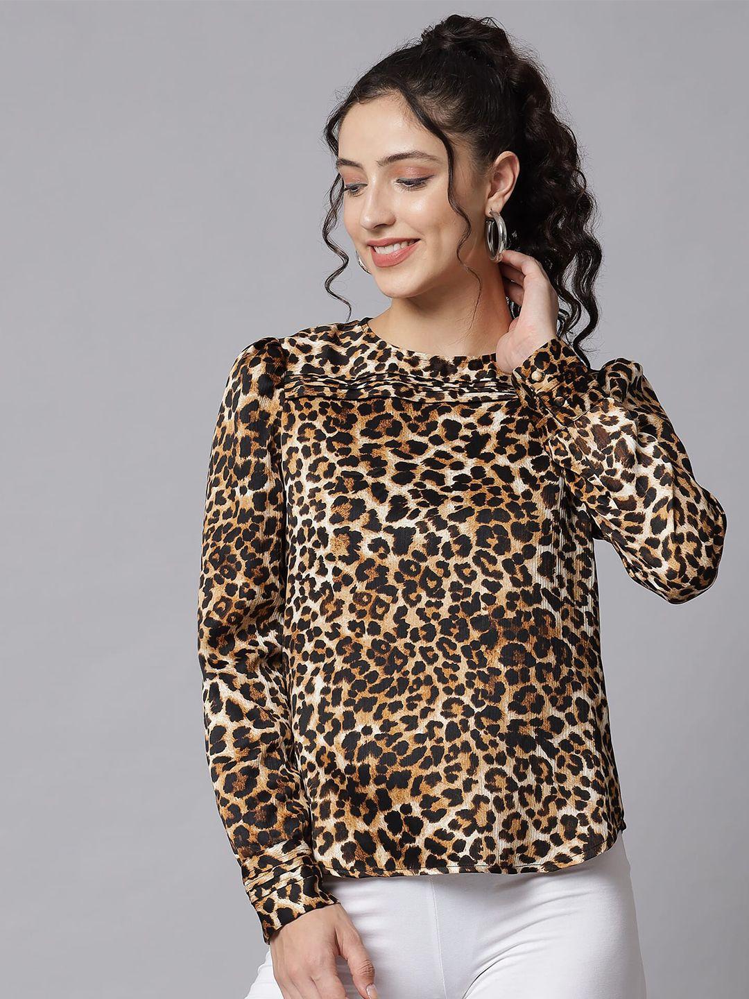 beatnik animal printed top