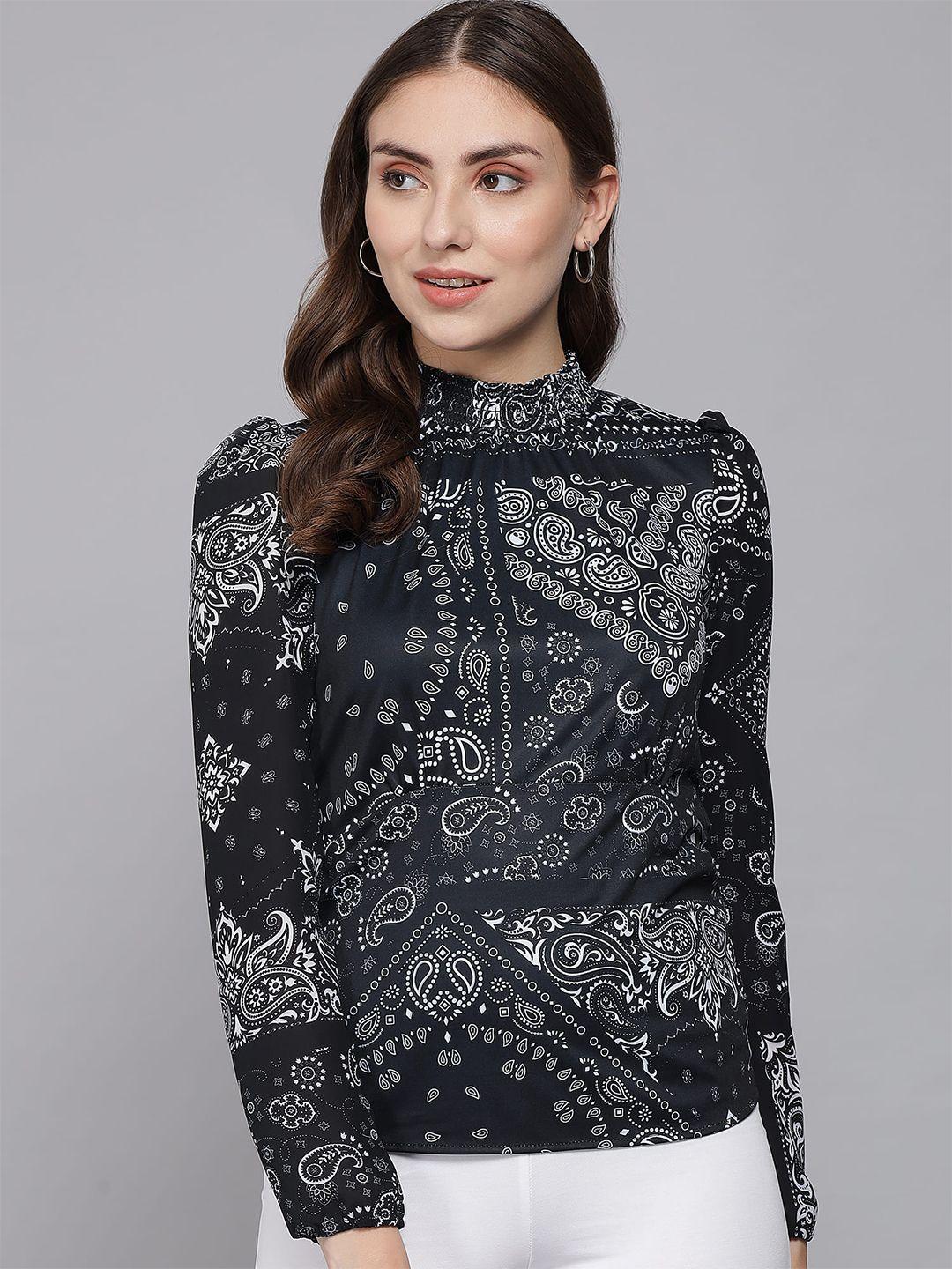 beatnik ethnic printed top