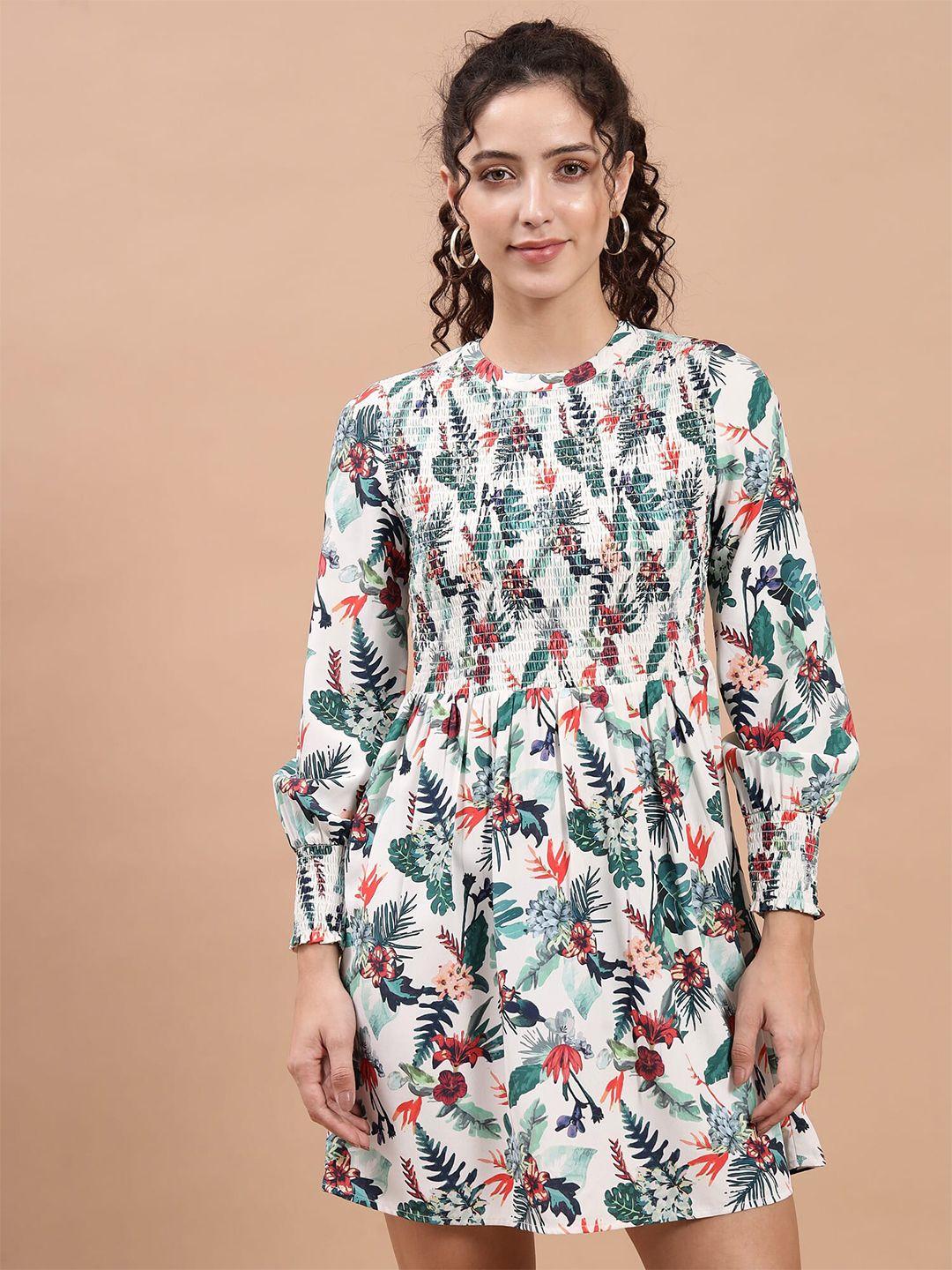 beatnik floral print a-line dress