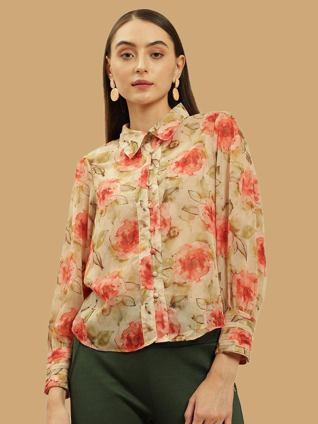 beatnik floral printed casual shirt
