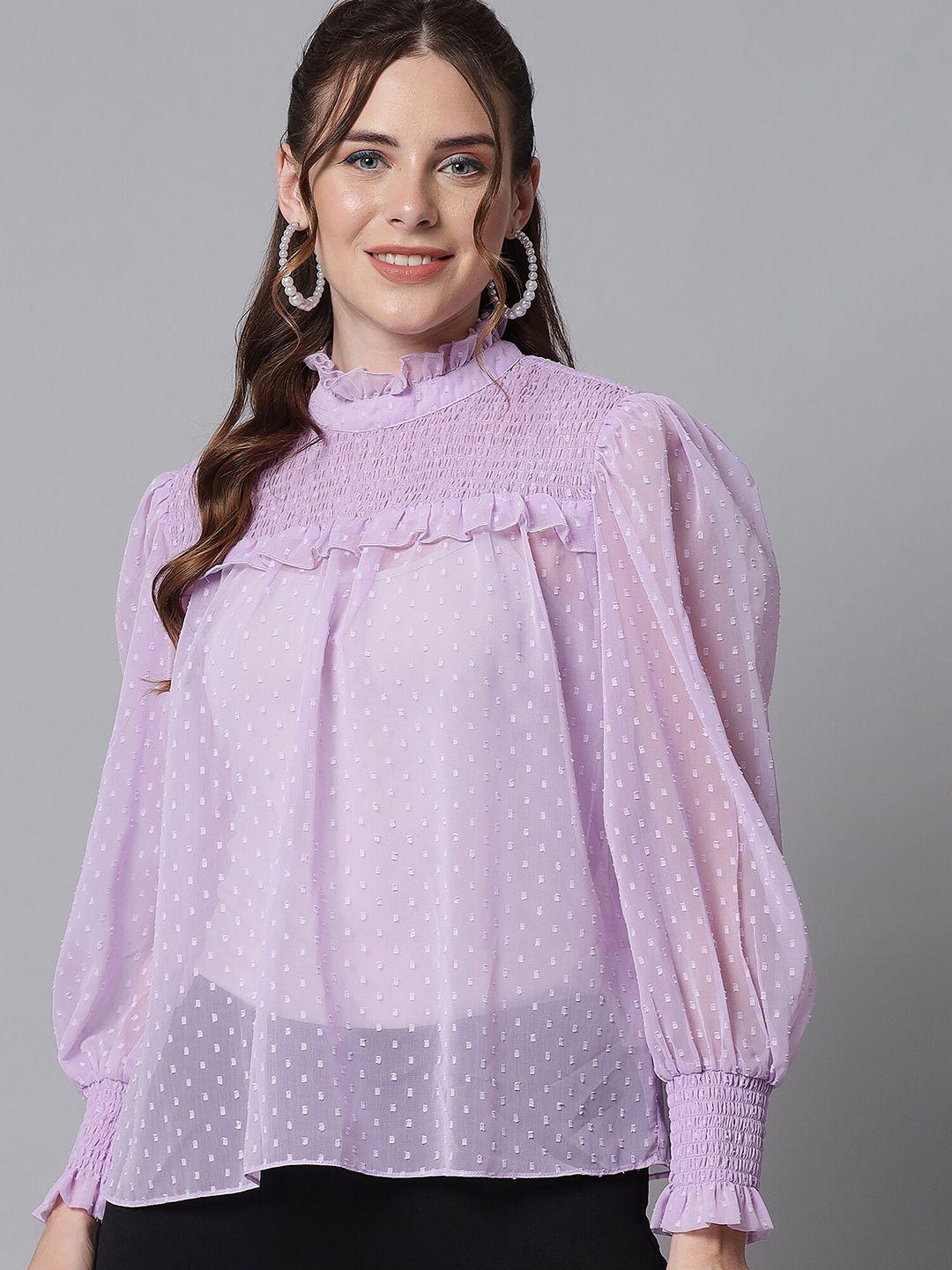 beatnik ruffles smocked top