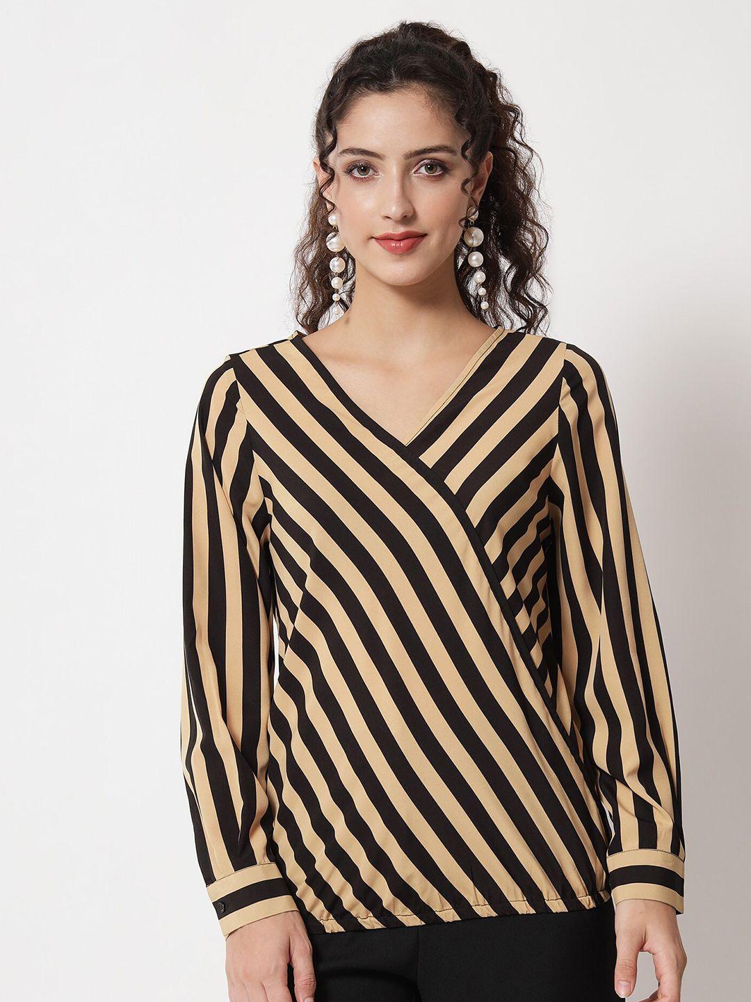 beatnik striped wrap top