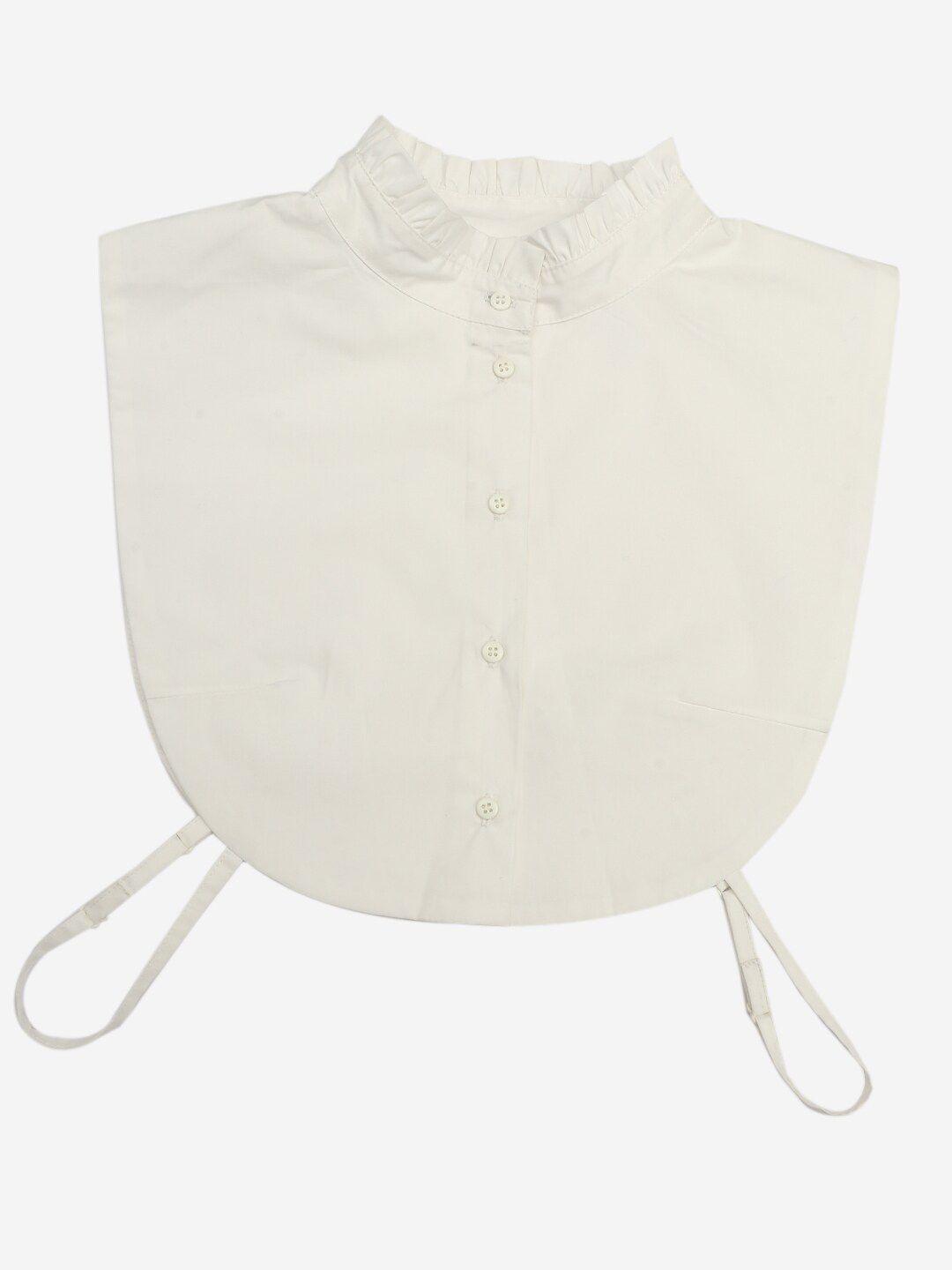 beau design cotton detachable frill mock collar