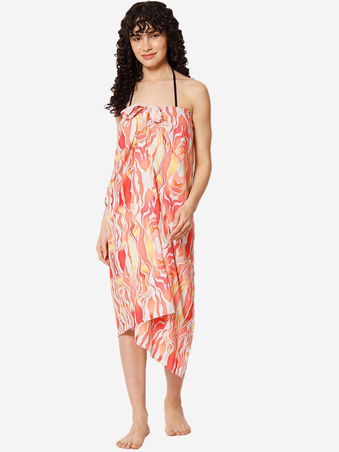 beau design printed swimwear cover-up sarong