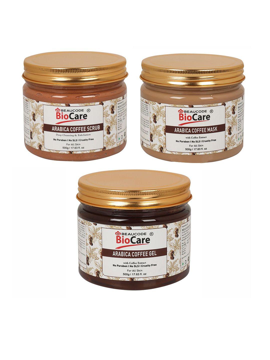 beaucode biocare arabica coffee facial kit for all skin types - 1500 g