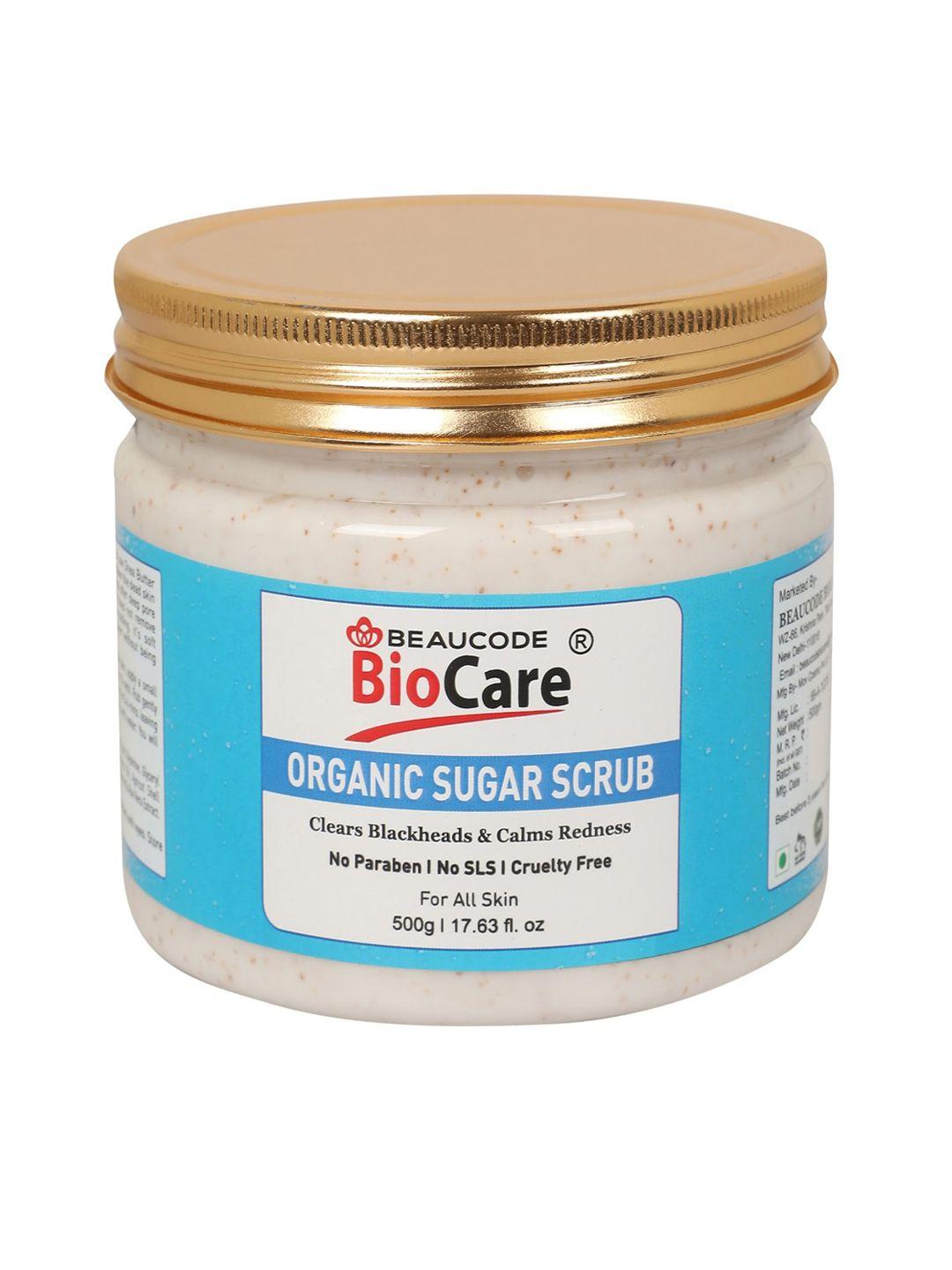 beaucode biocare organic sugar face scrub for blackheads & redness - 500 g