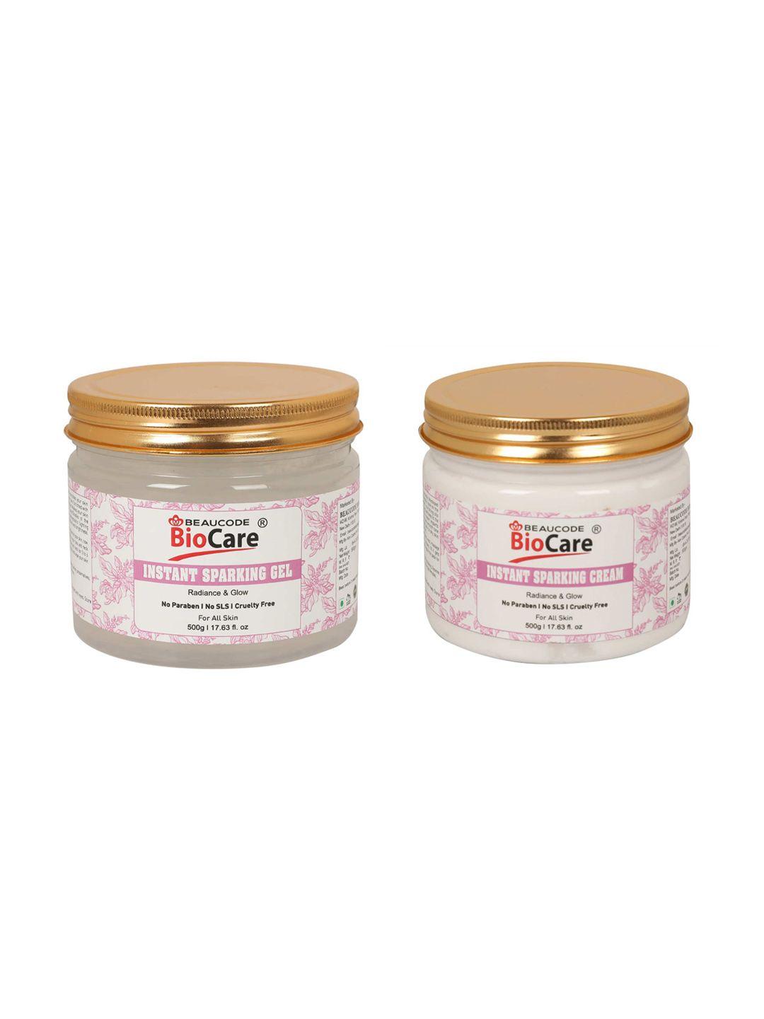 beaucode biocare set of 2 instant sparking face and body cream and gel 1kg