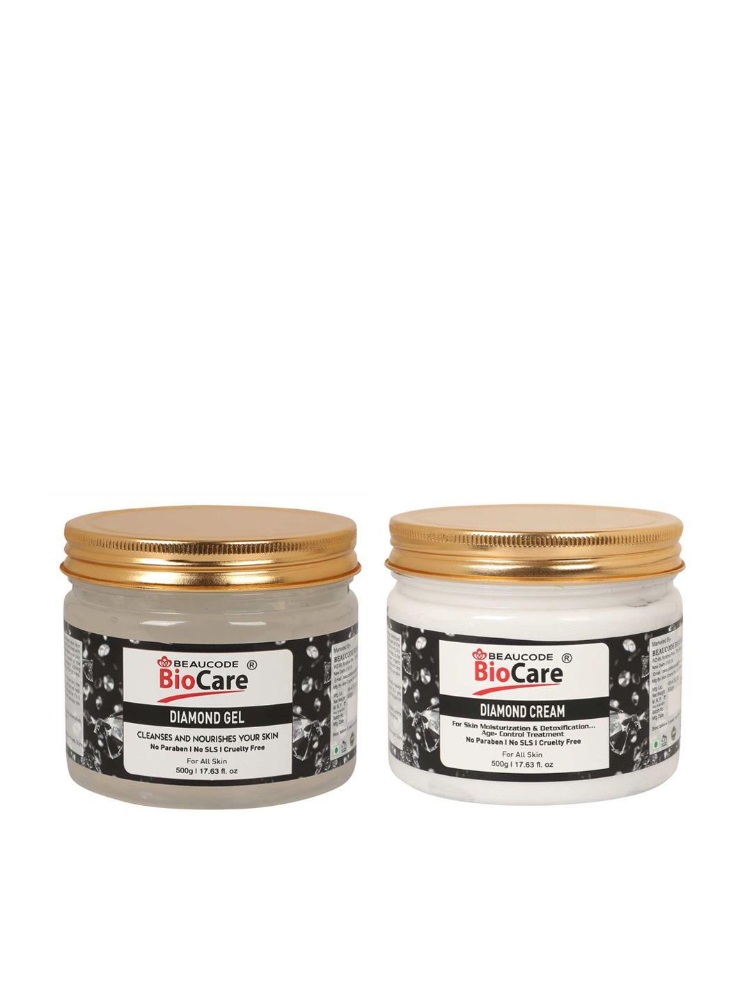 beaucode biocare set of diamond face & body gel & cream - 500 g each