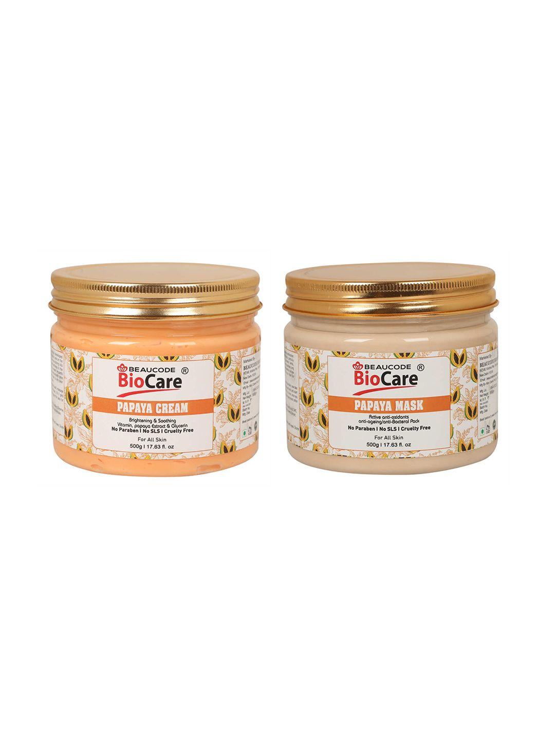 beaucode biocare set of papaya face cream & mask - 500 g each