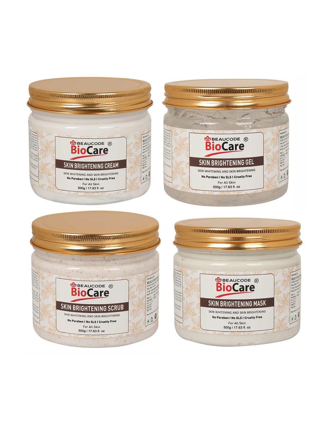 beaucode biocare set of skin brightening mask-scrub-gel-cream - 500 g each