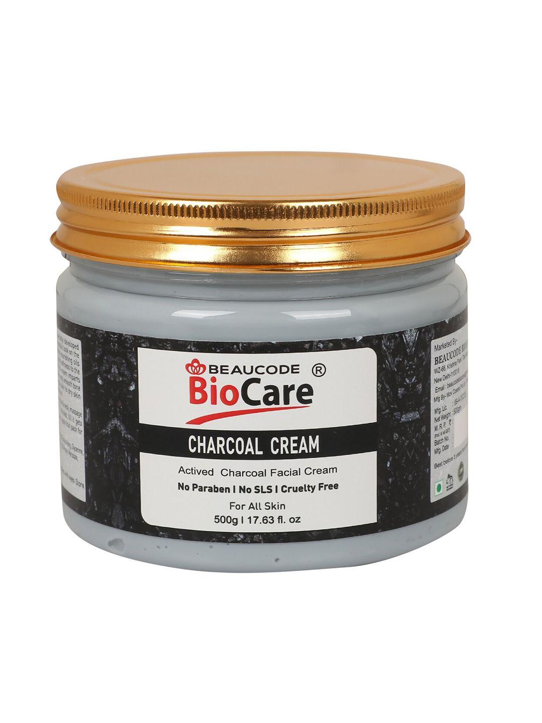 beaucode biocare activated charcoal facial cream for all skin types - 500 g