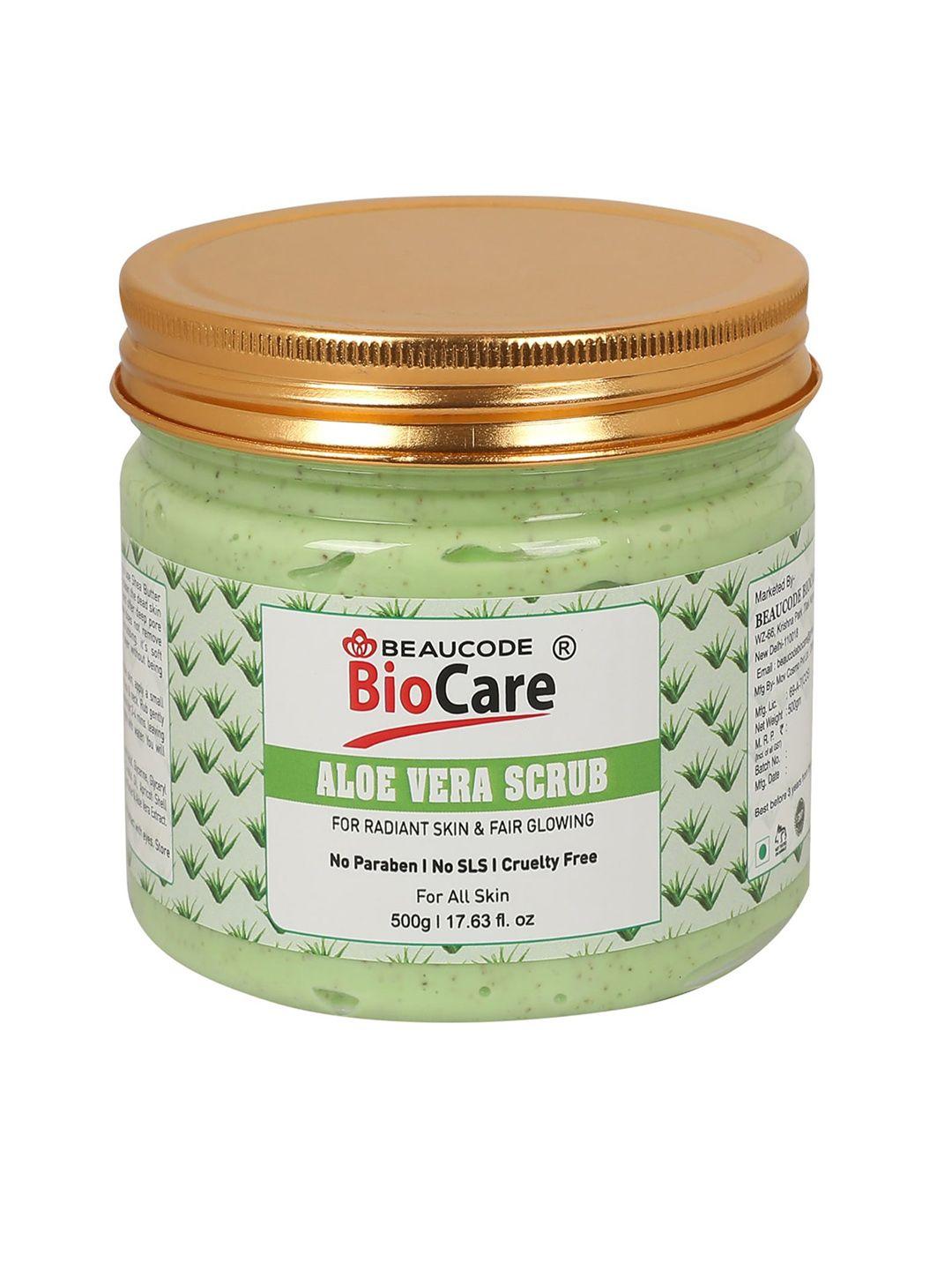 beaucode biocare aloe vera face scrub for radiant & glowing skin - 500 g